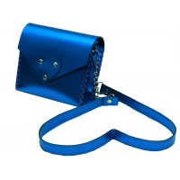 Electric Blue Natural Leather Handmade Little Bag Carmenittta