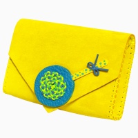 Handmade Lemon Yellow Leather Lollypopbag Carmenittta