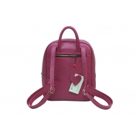 Handpainted Unicorn On Purple Leather Backpack Carmenittta