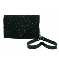 Stars Printed Suede Leather Handmade Bag 