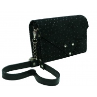 Stars Printed Suede Leather Handmade Bag 