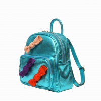 Candy Metallic Green Leather Backpack