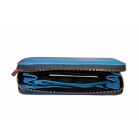 Blue Leather Wallet