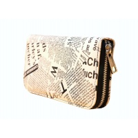 Newspaper Print Leather Wallet