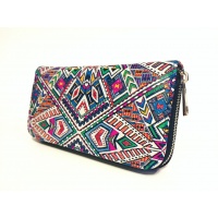 Traditional Print Leather Wallet