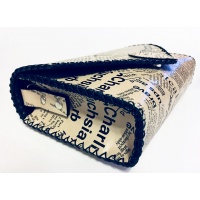 Newspaper Print Leather Handmade Bag