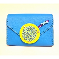 Handmade Blue Leather Lollypopbag Carmenittta