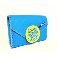 Handmade Blue Leather Lollypopbag Carmenittta