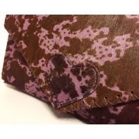 Purple Brown Cavallino Leather Handmade Bag