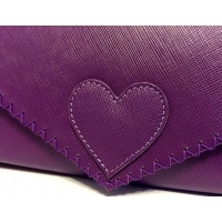 Dark Orchid Saffiano Leather Handmade Bag
