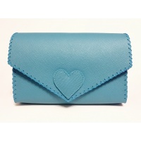 Aquamarine Saffiano Leather Handmade Bag