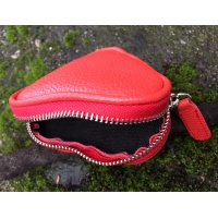 Red Leather Heart Little Wallet