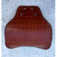 Brown Croco Print Leather Sunglasses Handsewn Case