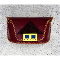 Little Leather House on Brown Leather Sunglasses Handsewn Case