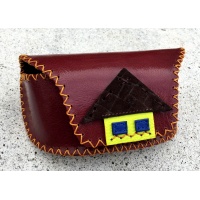 Little Leather House on Brown Leather Sunglasses Handsewn Case