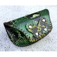 Snakeprinted Leather Sunglasses Handsewn Case