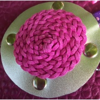 Handmade Purple Leather Lollypop Bag