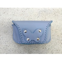 Baby Blue Leather Sunglasses Hansewn Case