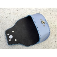 Baby Blue Leather Sunglasses Hansewn Case