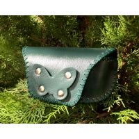 Green Leather Sunglasses Handsewn Case