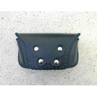 Green Leather Sunglasses Handsewn Case