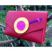 Handmade Red Leather Lollypop Bag Carmenittta