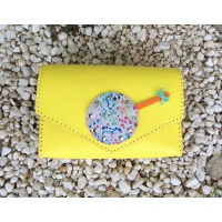Handmade Yellow Leather Lollypop Bag Carmenittta