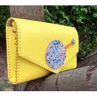 Handmade Yellow Leather Lollypop Bag Carmenittta