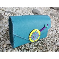 Handmade Aquamarine Saffiano Leather Lollypop Bag Carmenittta