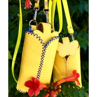 Yellow Leather Handsewn Phonecase