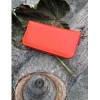 Orange Saffiano Leather Wallet