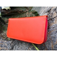 Orange Saffiano Leather Wallet