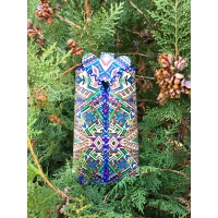 Traditional Print Leather Handsewn Phonecase