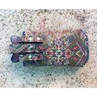 Vintage Traditional Print Leather Handsewn Phonecase
