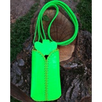 Neon Green Patent Leather Handsewn Phonecase