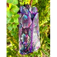 Crazy Colorful Barbie Snakeprinted Leather Handsewn Phonecase