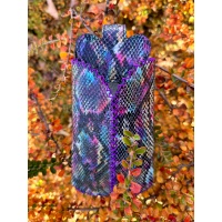 Crazy Colorful Barbie Snakeprinted Leather Handsewn Phonecase