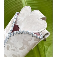 Viva Komando Camouflage Print on White Suede Leather Handsewn Phonecase