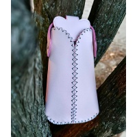 Pink Leather Handsewn Phonecase