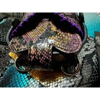 Purple Ancient Python Leather Handsewn Phonecase