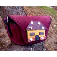 Little Leather House on Brown Suede Leather Sunglasses Handsewn Case