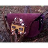 Little Leather House on Brown Suede Leather Sunglasses Handsewn Case