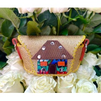 Little Leather House on Sparkling Gold Leather Sunglasses Handsewn Case