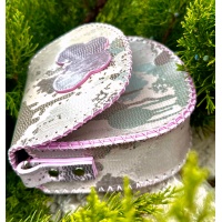 Shiny Dripping Fluid Pink Leather Handsewn Roundbag